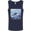 A Deep Sea Scuba Diver Diving Mens Vest Tank Top Navy Blue