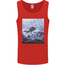A Deep Sea Scuba Diver Diving Mens Vest Tank Top Red