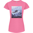 A Deep Sea Scuba Diver Diving Womens Petite Cut T-Shirt Azalea