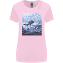 A Deep Sea Scuba Diver Diving Womens Wider Cut T-Shirt Light Pink