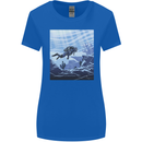 A Deep Sea Scuba Diver Diving Womens Wider Cut T-Shirt Royal Blue