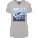 A Deep Sea Scuba Diver Diving Womens Wider Cut T-Shirt Sports Grey