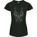A Doberman Dog Womens Petite Cut T-Shirt Black