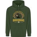 A Dobermans Dog Childrens Kids Hoodie Forest Green