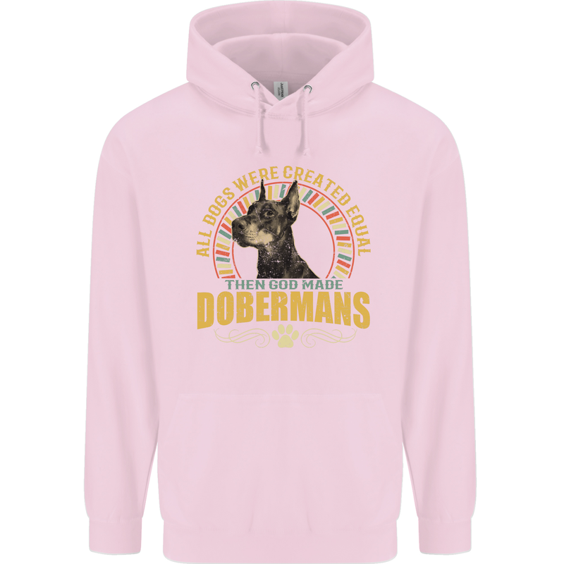 A Dobermans Dog Childrens Kids Hoodie Light Pink