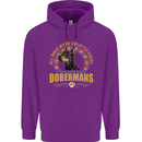 A Dobermans Dog Childrens Kids Hoodie Purple