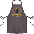 A Dobermans Dog Cotton Apron 100% Organic Dark Grey