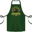 A Dobermans Dog Cotton Apron 100% Organic Forest Green