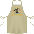 A Dobermans Dog Cotton Apron 100% Organic Khaki