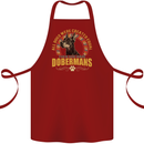 A Dobermans Dog Cotton Apron 100% Organic Maroon
