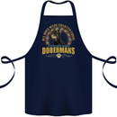 A Dobermans Dog Cotton Apron 100% Organic Navy Blue