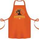A Dobermans Dog Cotton Apron 100% Organic Orange