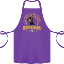 A Dobermans Dog Cotton Apron 100% Organic Purple