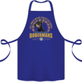 A Dobermans Dog Cotton Apron 100% Organic Royal Blue