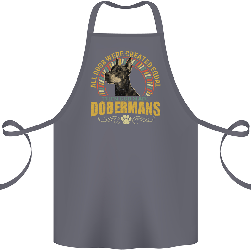 A Dobermans Dog Cotton Apron 100% Organic Steel