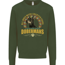 A Dobermans Dog Kids Sweatshirt Jumper Forest Green