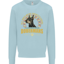 A Dobermans Dog Kids Sweatshirt Jumper Light Blue