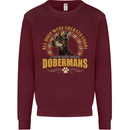 A Dobermans Dog Kids Sweatshirt Jumper Maroon