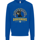 A Dobermans Dog Kids Sweatshirt Jumper Royal Blue