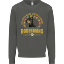 A Dobermans Dog Kids Sweatshirt Jumper Storm Grey