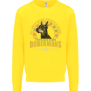A Dobermans Dog Kids Sweatshirt Jumper Yellow