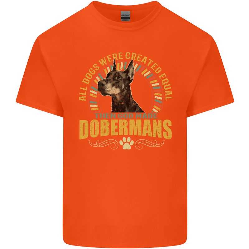 A Dobermans Dog Kids T-Shirt Childrens Orange