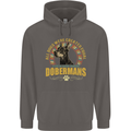 A Dobermans Dog Mens 80% Cotton Hoodie Charcoal