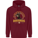 A Dobermans Dog Mens 80% Cotton Hoodie Maroon