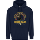 A Dobermans Dog Mens 80% Cotton Hoodie Navy Blue