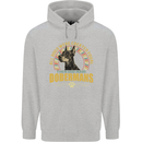 A Dobermans Dog Mens 80% Cotton Hoodie Sports Grey