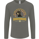 A Dobermans Dog Mens Long Sleeve T-Shirt Charcoal