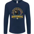 A Dobermans Dog Mens Long Sleeve T-Shirt Navy Blue