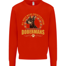 A Dobermans Dog Mens Sweatshirt Jumper Bright Red