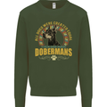 A Dobermans Dog Mens Sweatshirt Jumper Forest Green