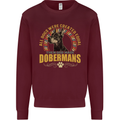 A Dobermans Dog Mens Sweatshirt Jumper Maroon