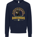 A Dobermans Dog Mens Sweatshirt Jumper Navy Blue