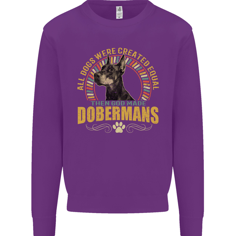 A Dobermans Dog Mens Sweatshirt Jumper Purple