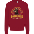 A Dobermans Dog Mens Sweatshirt Jumper Red