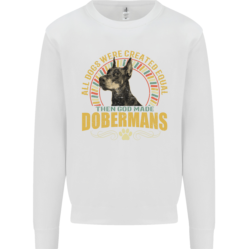 A Dobermans Dog Mens Sweatshirt Jumper White