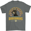 A Dobermans Dog Mens T-Shirt 100% Cotton Charcoal