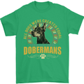 A Dobermans Dog Mens T-Shirt 100% Cotton Irish Green