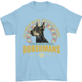 A Dobermans Dog Mens T-Shirt 100% Cotton Light Blue