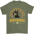 A Dobermans Dog Mens T-Shirt 100% Cotton Military Green