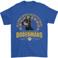 A Dobermans Dog Mens T-Shirt 100% Cotton Royal Blue