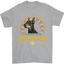 A Dobermans Dog Mens T-Shirt 100% Cotton Sports Grey