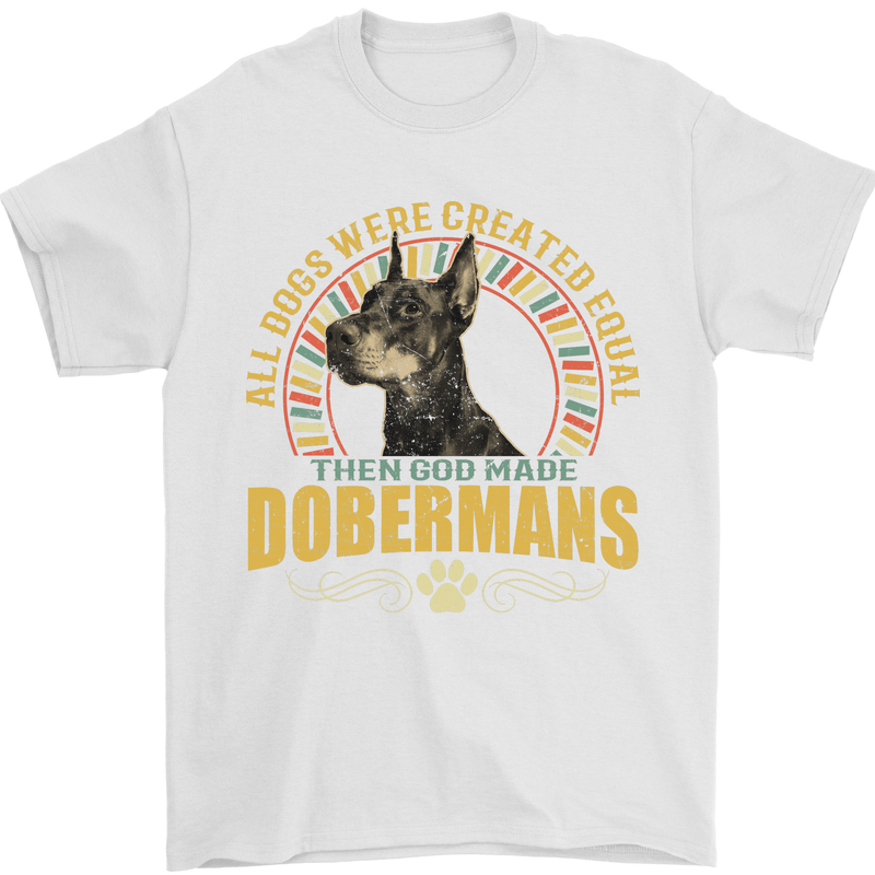 A Dobermans Dog Mens T-Shirt 100% Cotton White