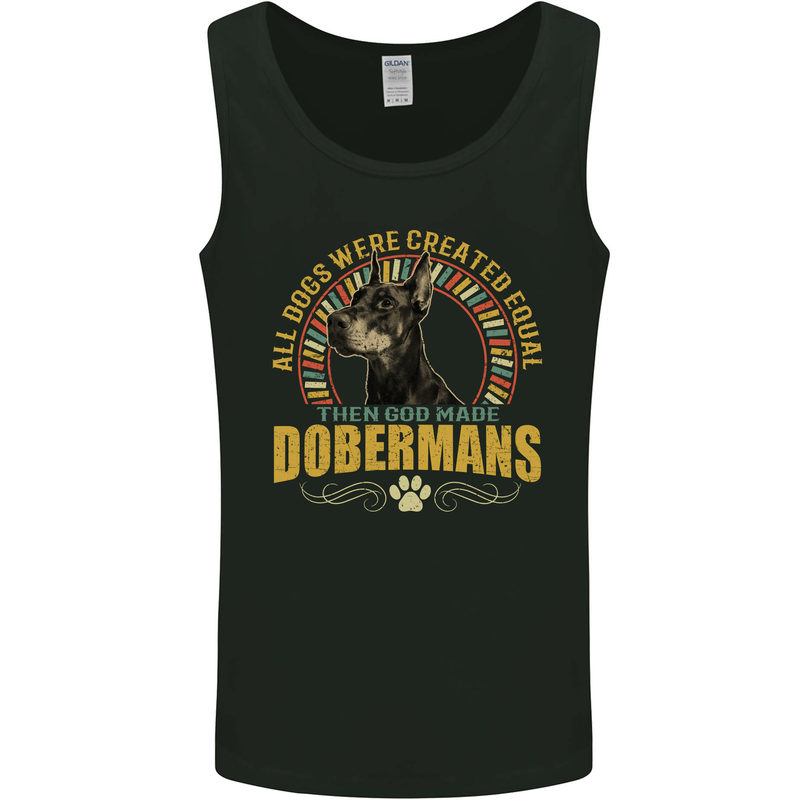 A Dobermans Dog Mens Vest Tank Top Black