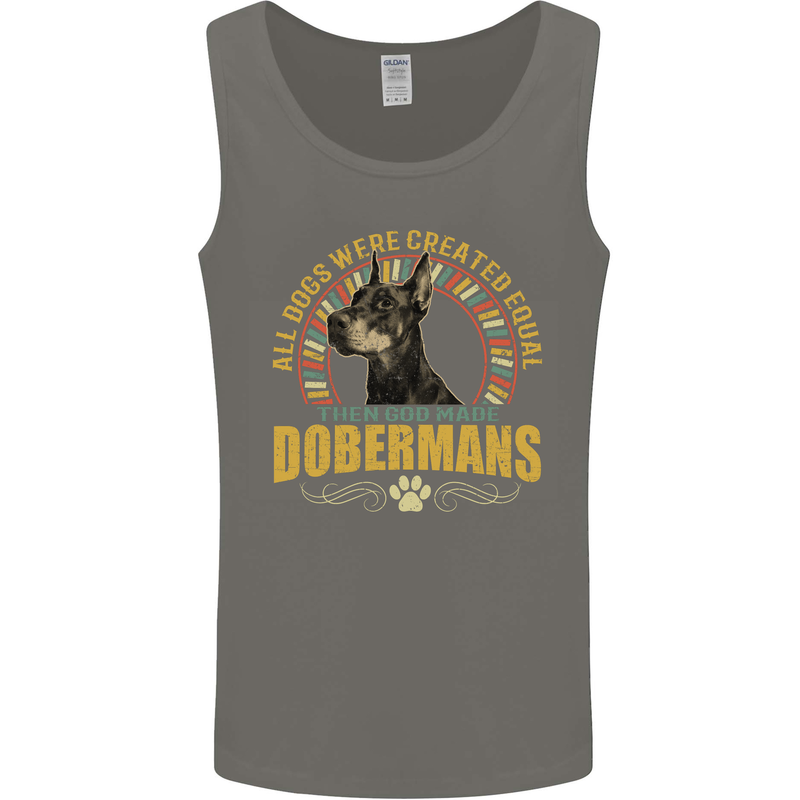 A Dobermans Dog Mens Vest Tank Top Charcoal