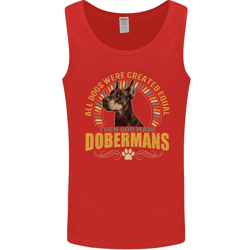A Dobermans Dog Mens Vest Tank Top Red