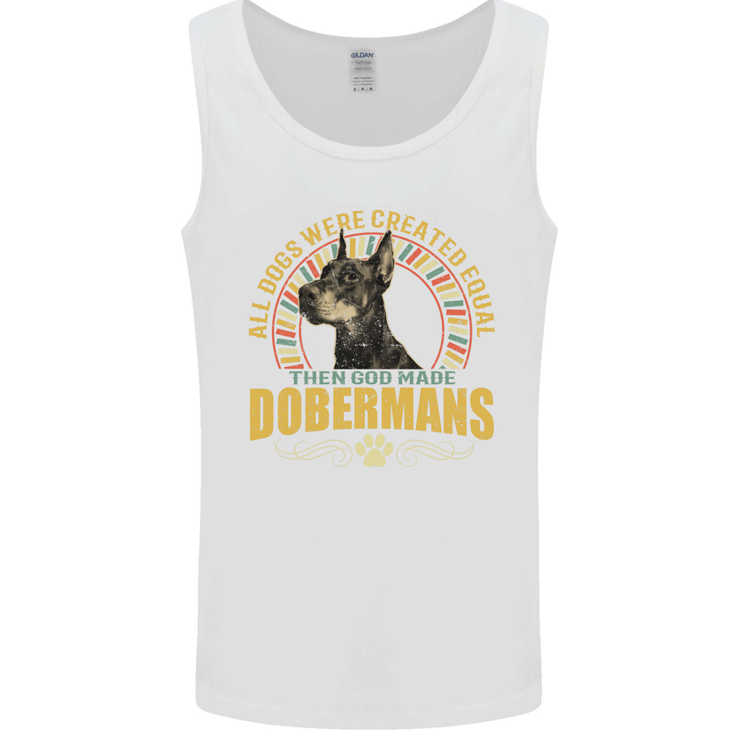 A Dobermans Dog Mens Vest Tank Top White